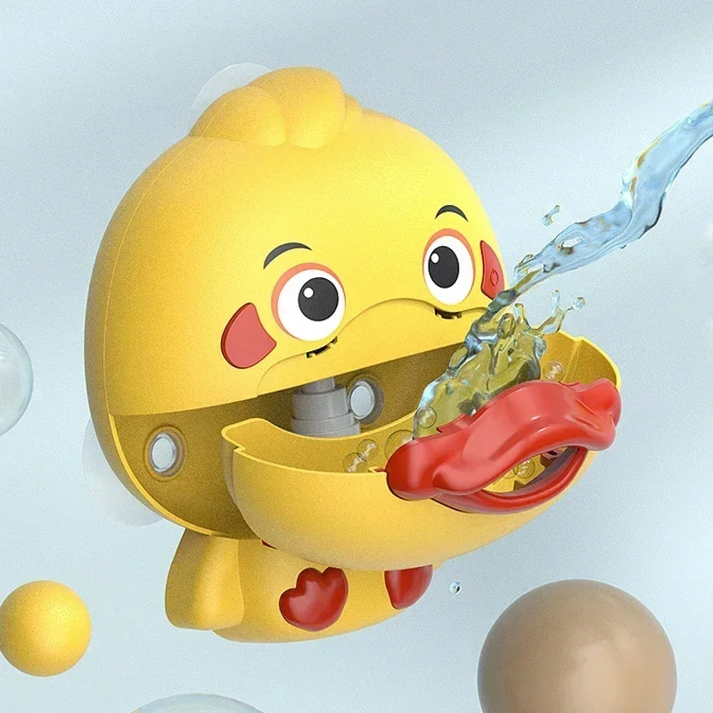 New Electric Bath Bubble Duck Fun Children Bath Bubble Machine Swimming Pool Bathtub Bath Toys Children Bathroom Toys 3