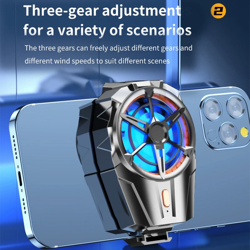 X52 300mAh Wireless Phone Cooler For Gaming Rechargeable Cooling Fan Portable Air Cooler Radiator Back Clip For Phone phone cooler mobile radiator air cooler cell phone fan