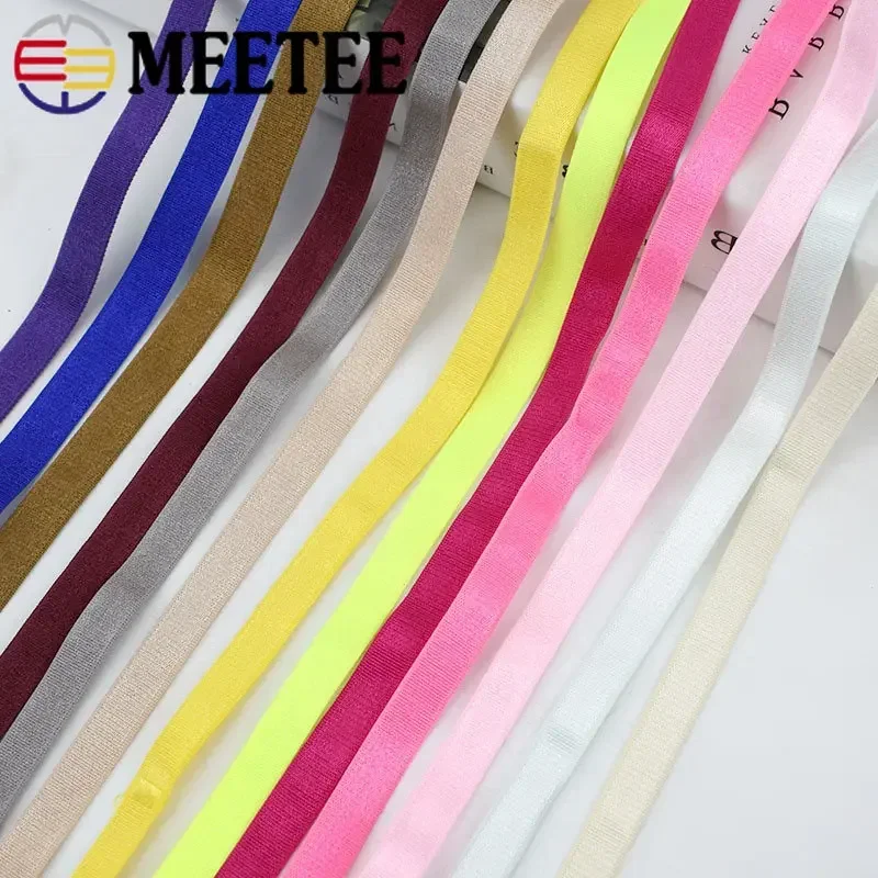 

Мягкие кожаные эластичные ленты Meetee 5/10 м 12 мм для бюстгальтеров, нижнего белья, плечевых ремней, Резиновая лента для рукоделия