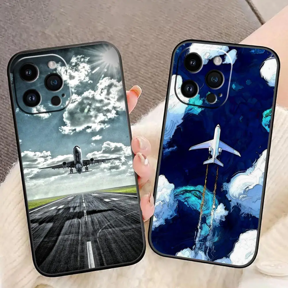 Custodia Funda Per Iphone 14 13 12 11 Pro Xs Max Mini X Xr Se 2020 2022 8 7 6S 6 Plus Custodia Per Telefono Shell The Plane Set Al Tramonto