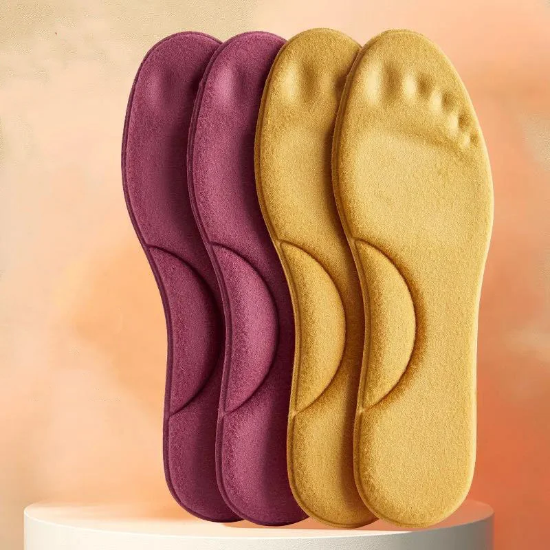 겨울용 따뜻한 자체 가열 열 깔창, 발 메모리 폼 아치 지원 깔창, 여성용 자체 가열 신발 패드, 2 , 5 쌍