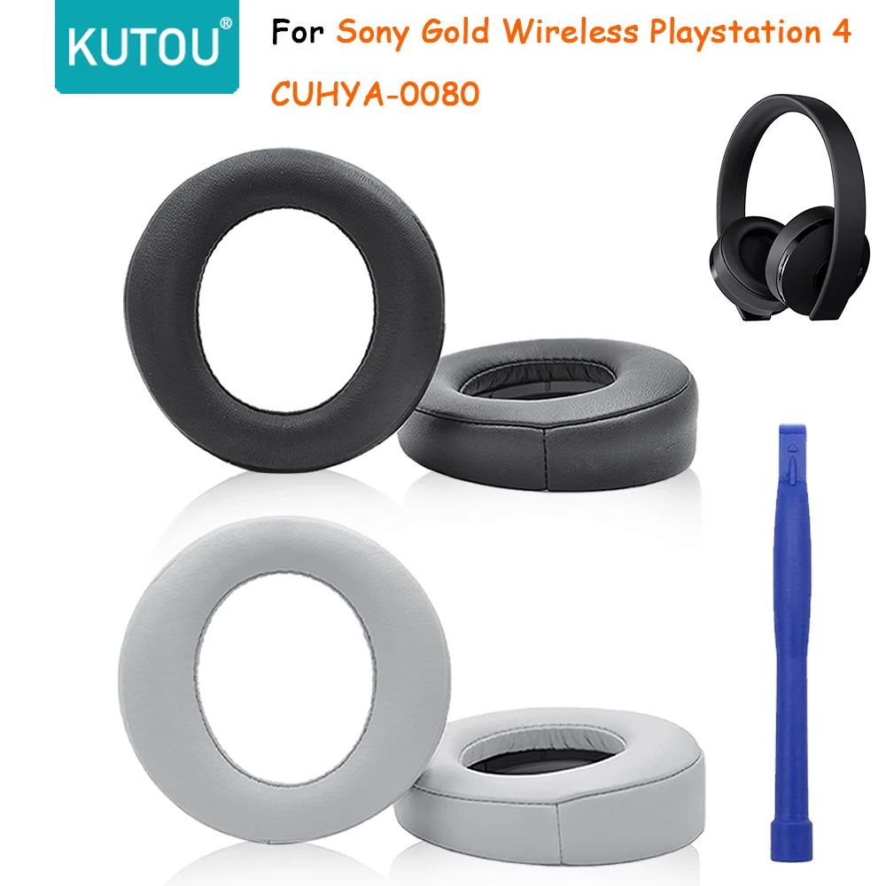 

KUTOU Earpads for Sony Gold Wireless PS4 Replacement Ear Pads Playstation 4 Headphone Pads CUHYA-0080 Ear Cushion 2018 Version