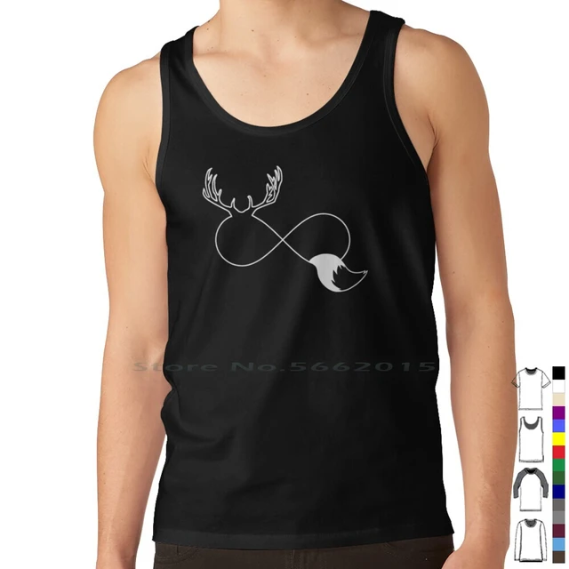 Stag And Vixen Tank Top Pure Cotton Vest Stag Vixen Fox