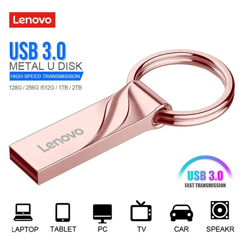Lenovo Usb 3.0 Usb Flash Driver Chiave Ad Alta Velocità Usb Memory Stick Pen Drive 2Tb 1Tb Usb Stick Data Backup Storage Flash Pen