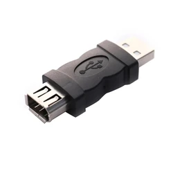 Firewire to USB 2.0 Conversion Adapter - 6 - Pin Female to Type - A Male (Black)