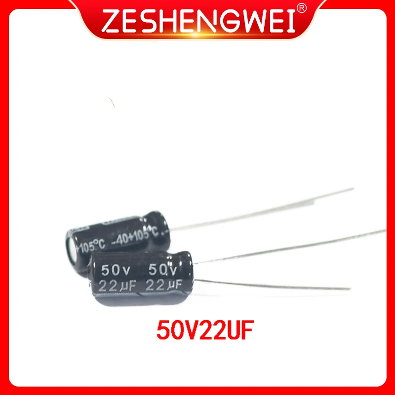 50PCS 50V 22UF 5*11mm 22UF 50V 5*11 Aluminum Electrolytic Capacitor In Stock