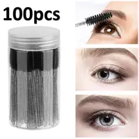 100 Pcs Disposable Eyelash Makeup Brush Crystal Handle Mascara Wands Applicator Stick Lashes Extension Supplies 1