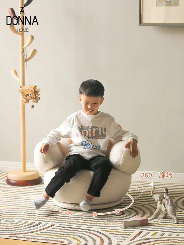 Children's Simplicity Rotatable Cartoon Seat Mini Lazy Small Sofa