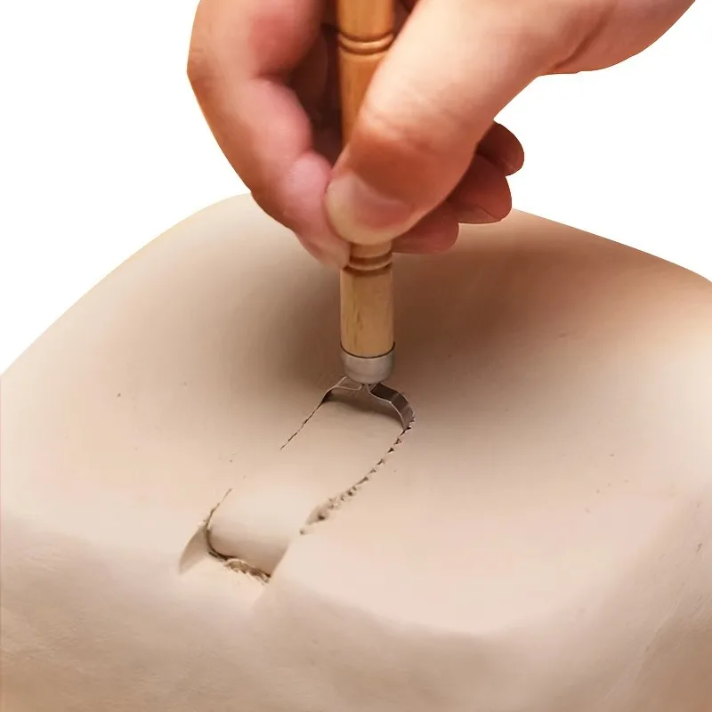 세라믹 손잡이 조각 도구-부드러운 점토 예술 키트-차 및 물컵 조형에 적합, 세트당 5 개