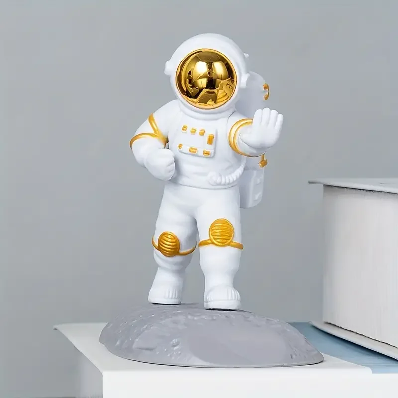 Astronaut Mobile Phone Stand: Spaceman Desk Decoration & Smartphone Bracket Ornaments