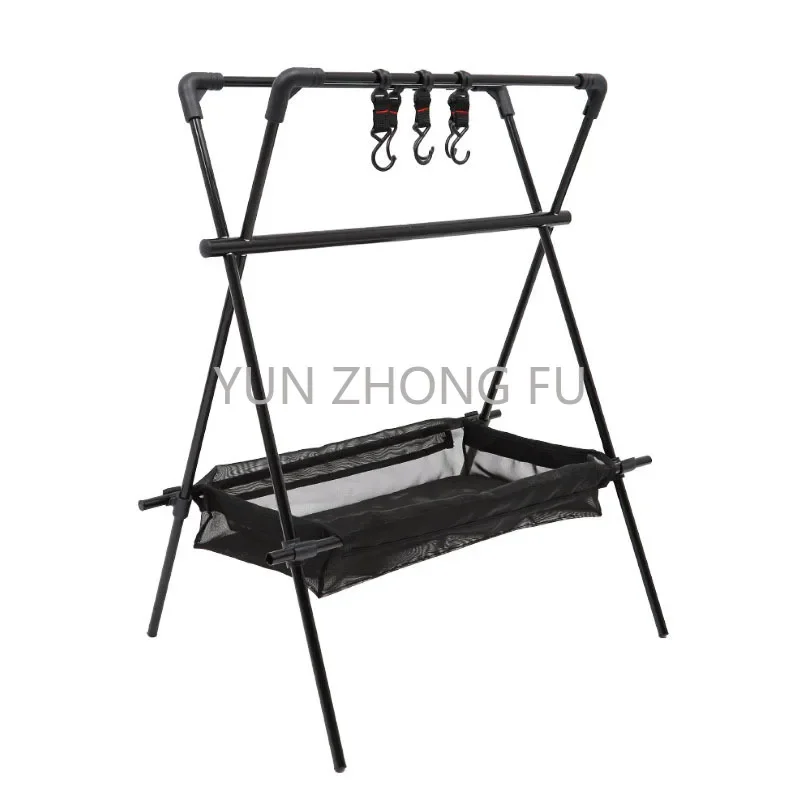 

Outdoor Storage Multi-Layer Camping Equipment Picnic Pot Tableware Set Hanging Rack Barbecue Rack Drying