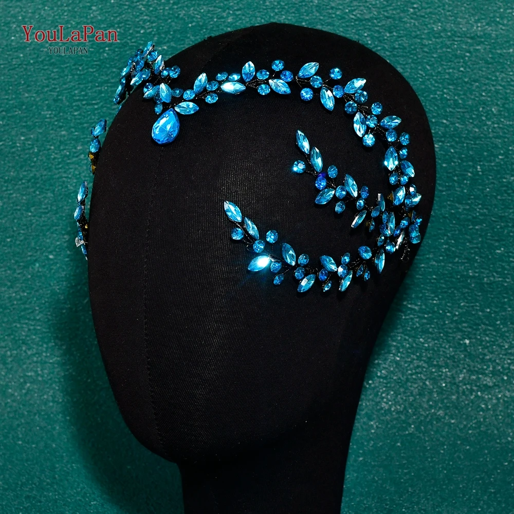 YouLaPan Hochzeit Braut Strass Stirnband Stirn Dekoration Braut Kopfschmuck Frau Bankett Party Wasser Tropfen Kopfbedeckung HP599 – Detail 9