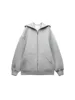 ZABA Women's Versatile Hooded Zip Long Sleeve Loose Jacket Fashion Oversized Casual Top Sweatshirt Street Basic Sports Wear 6