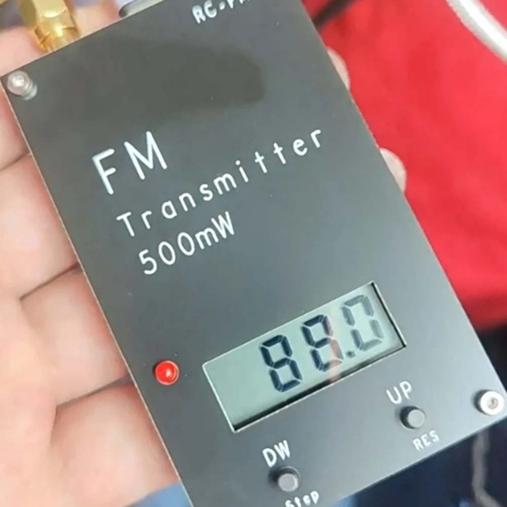 LCD 디스플레이 스테레오 디지털 FM 송신기, FM 라디오용 FM 송신기, 주파수 조정 가능, 2000M, 0.5W, 76-108M