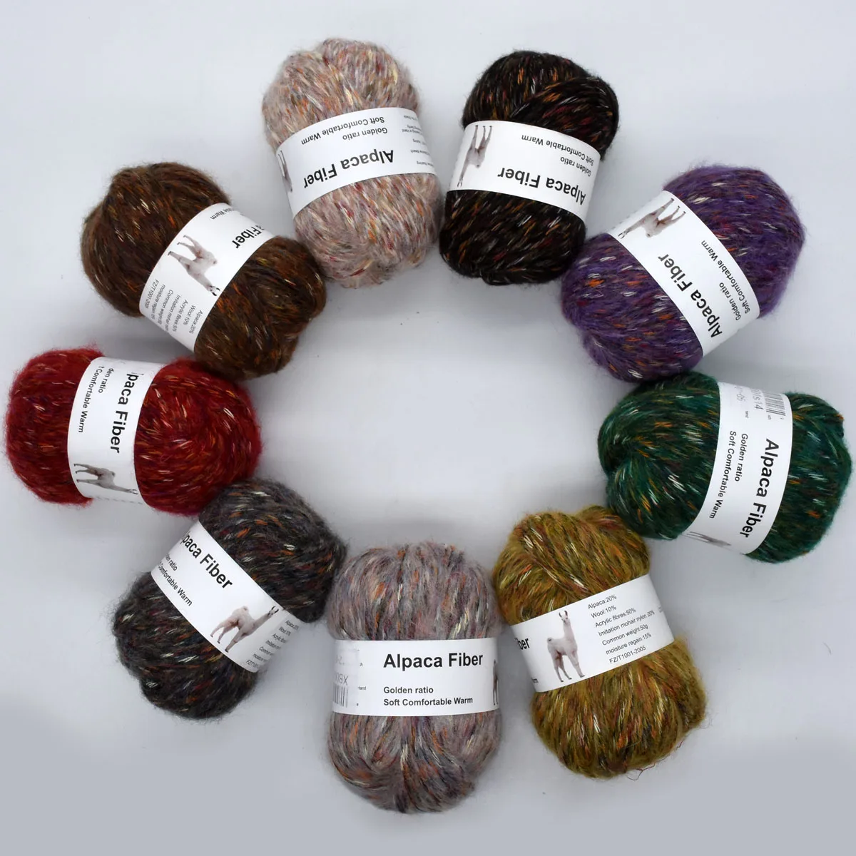 Ovillo de hilo de lana para tejer a mano, lote de ovillos de lana para  ganchillo, multicolor, 50 m/rollo, 12 unidades - AliExpress