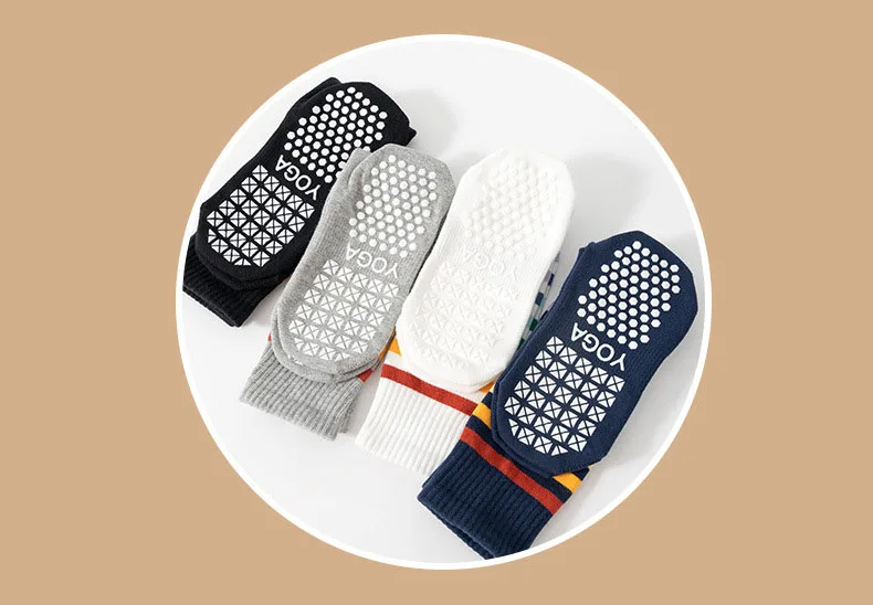 Yoga Socks Women Stripe Pile Dot Silicone Non-slip Pilates Over The Calf Socks 10 Se6ab520535584e1e9951d34db8070d88g