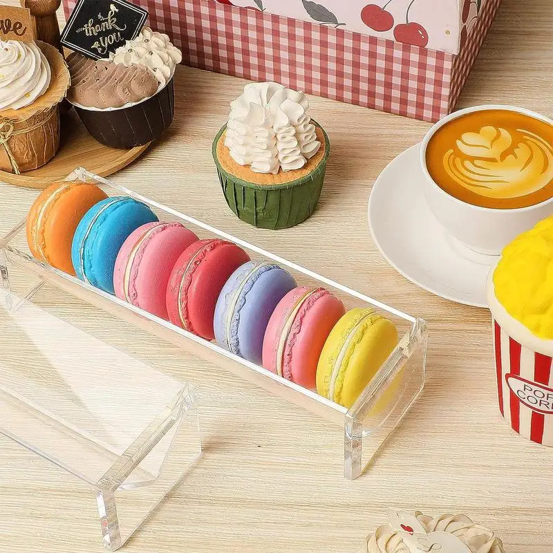 Clear Acrylic Rectangular Cracker Tray Holder Biscuit Serving Tray Food Display Stands Party Appetizer Serving