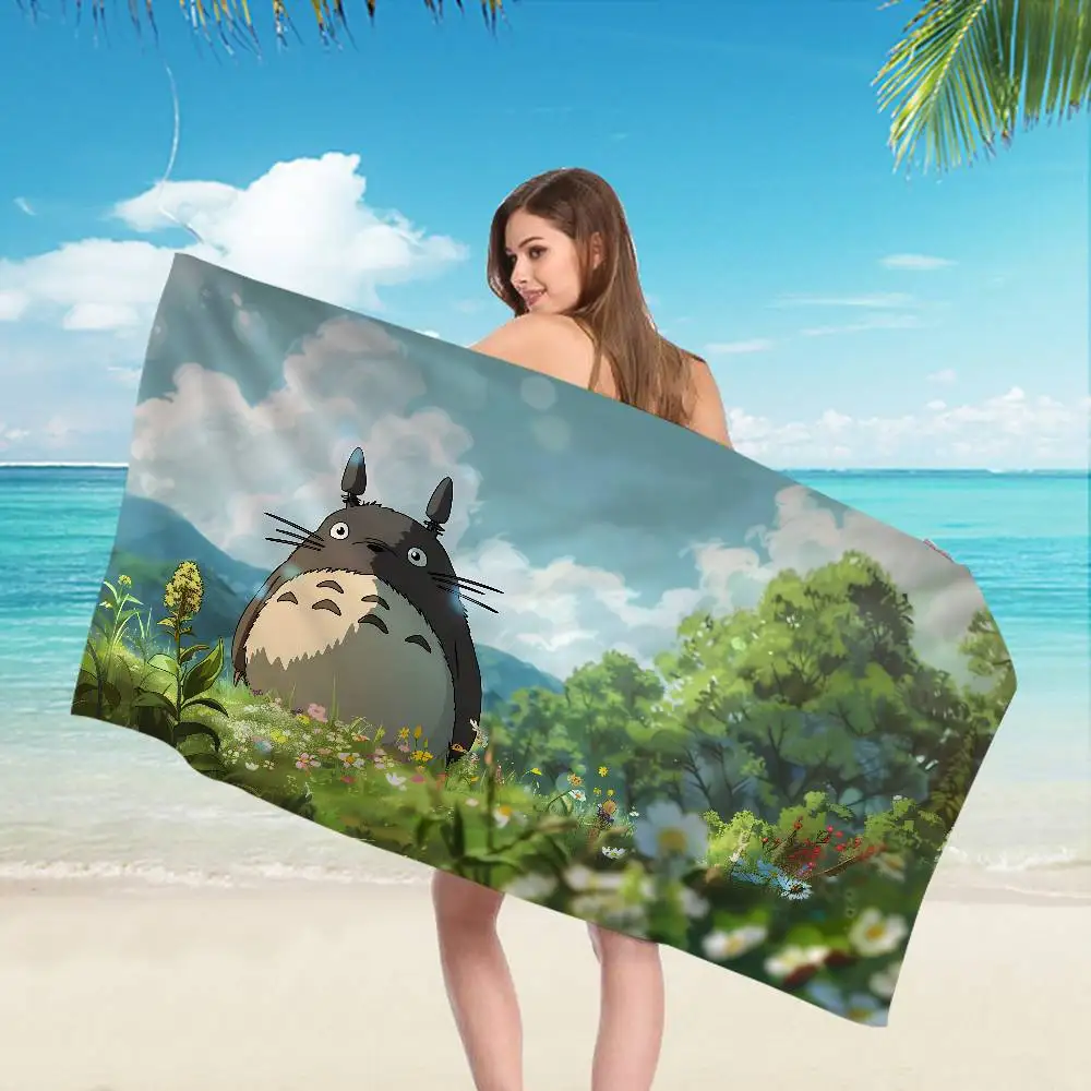 My Neighbor T-Totoroes Anime Anime Beach Swimming Towel Soft Absorbent Washcloth Children's Gifts For Kids Travel Camping Gym