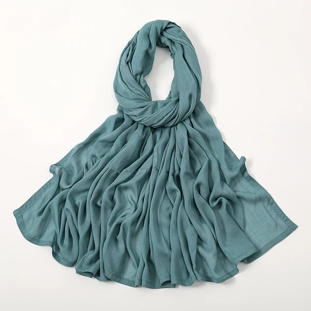 Nouveau grande taille solide rayonne Modal Hijab écharpe femmes musulman foulard enveloppes châle Femme Musulman bandeau islamique Turban 190*85 cm
