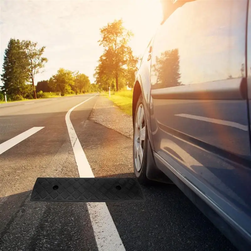 Description Picture 4 of item2pcs Rubber Vehicle Curb Ramps Threshold Bridge Tracks Ramps Motorcycle Pad Driveway Sidewalk Loading Ramp