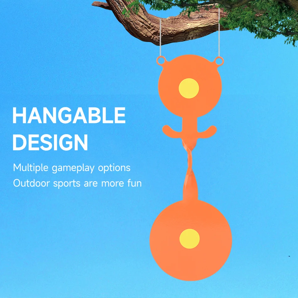 High-Visibility Steel Spinner Target for Outdoor Shooting with Auto Reset and Easy Set-Up Accessories
