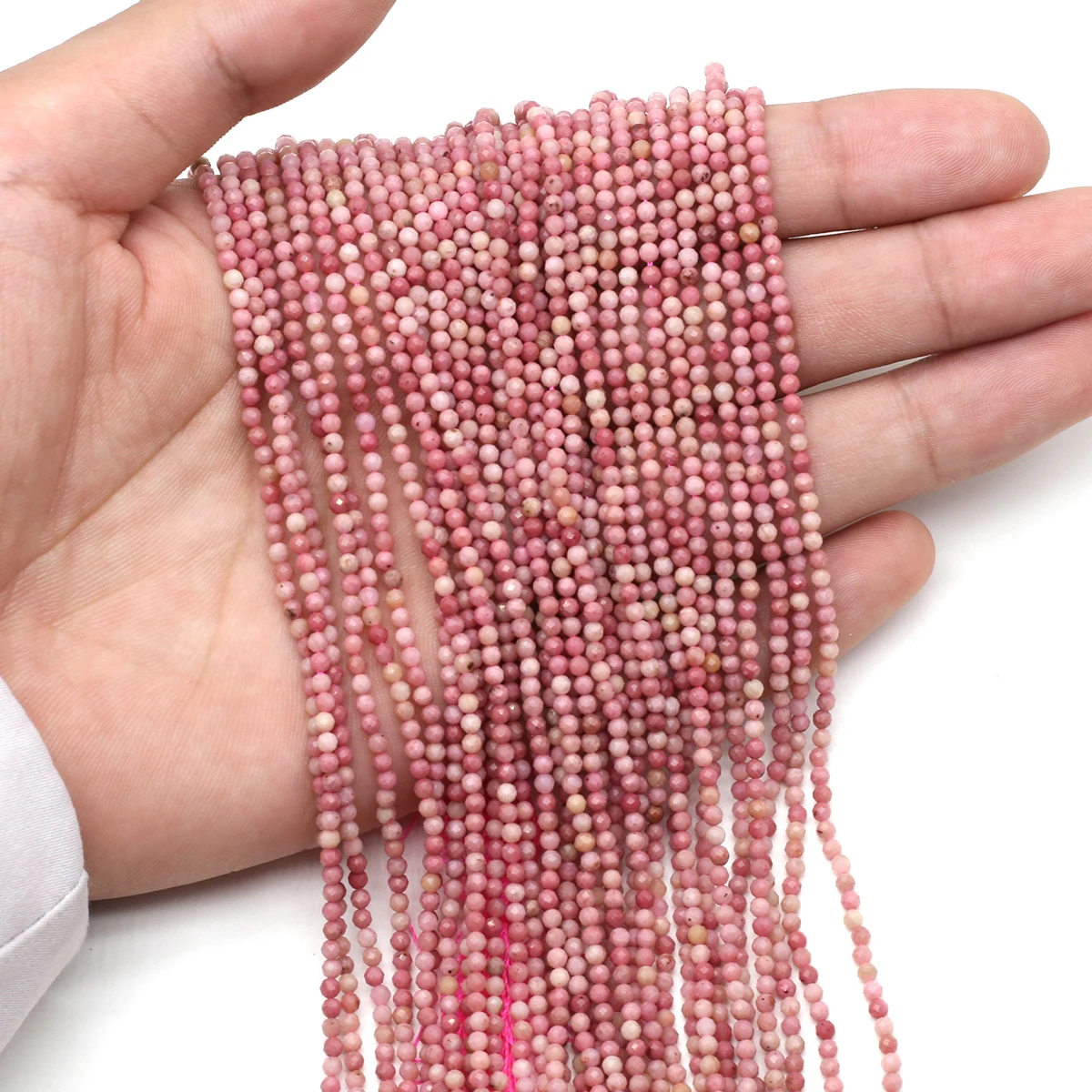 5 Strings Wholesale Natural Rhodochrosite Loose Spacing Beaded Jewelry Making DIY Necklaces Bracelet Earrings Accessories Gift