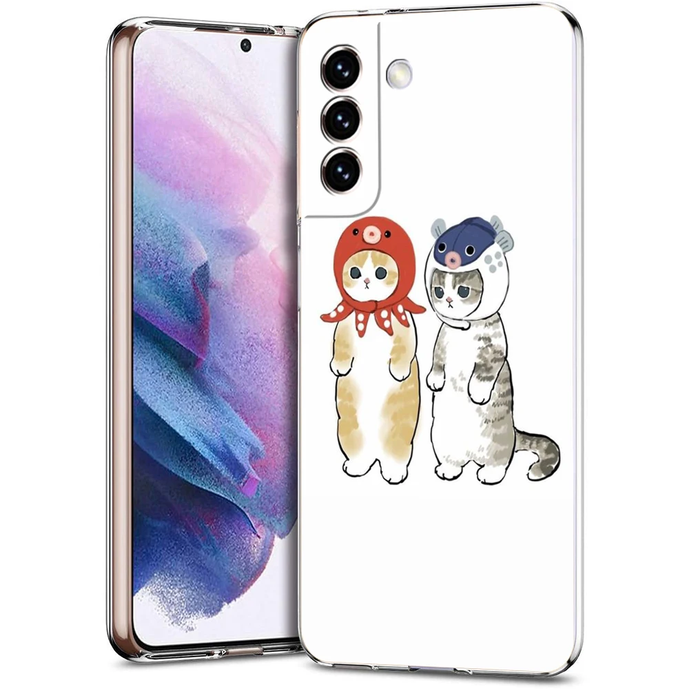 Cute Cat Cartoon Transparent Shockproof Phone Case