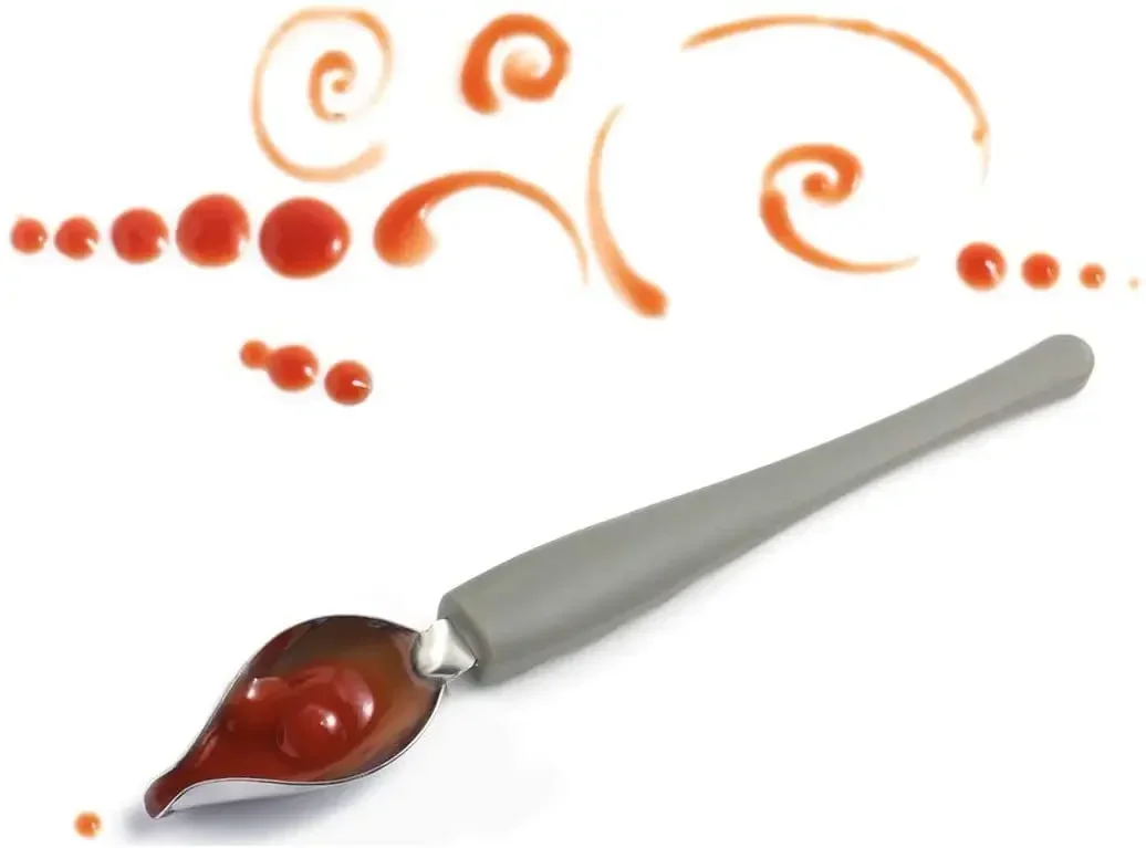 Sauce Plating Art Pencil Dessert Decorating Draw Design Kitchen Stainless Steel Portable Painting Spoon kitchen accessories