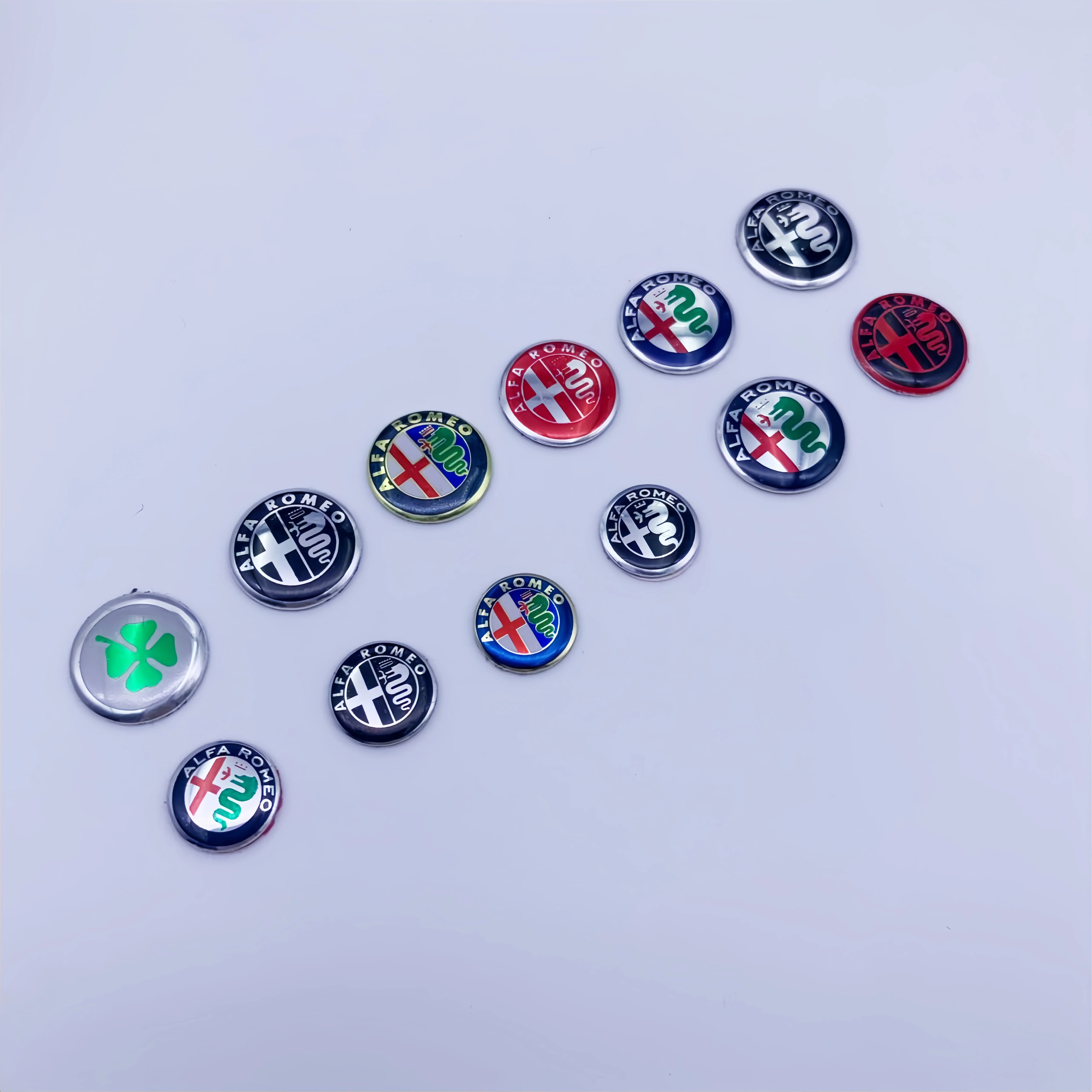 Alfa Romeo Car Key Emblem Sticker Set - 15 Color Options, Multiple Sizes