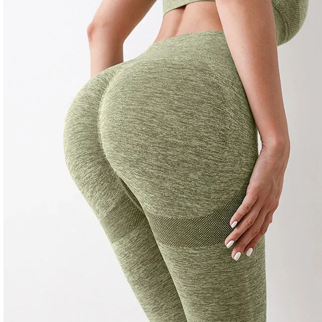 سراويل يوجا مضغوطة غير ملحومة للنساء ، سراويل ضيقة...