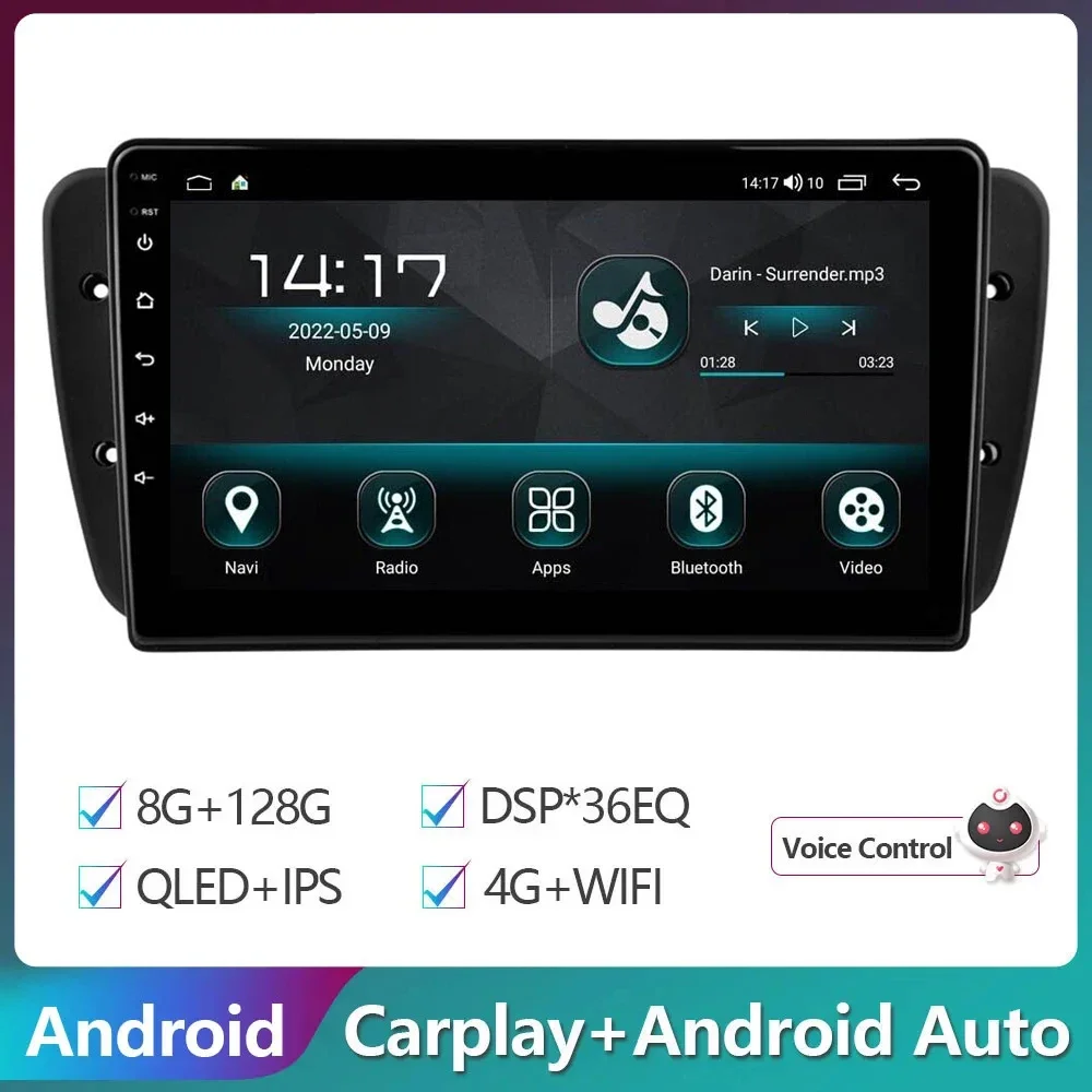 

Wireless Carplay Android Auto Car Radio For Seat Ibiza 6j 2009 2010 2011 - 2013 Multimedia GPS autoradio 4G WIFI DSP Head unit
