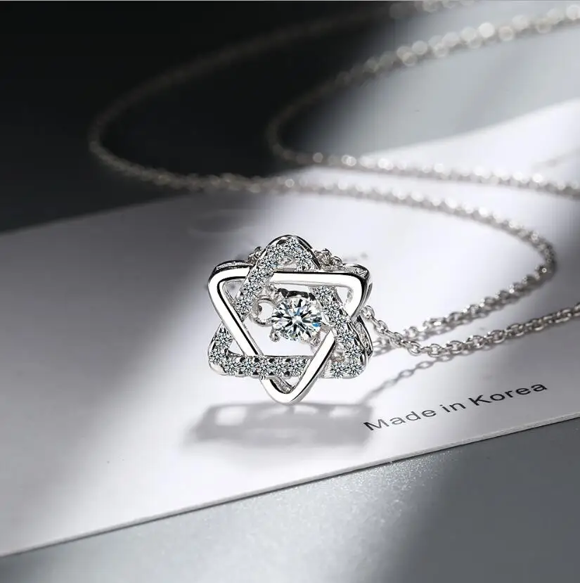 14K White Gold 925 Sterling Silver Real GRA Moissanite 0.5ct Lab Diamond Necklace For Women gold necklace silver necklace moissanite necklace