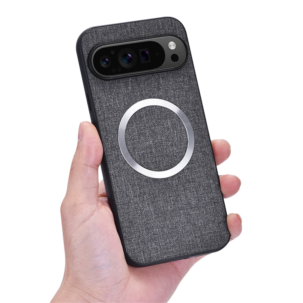 Luxury Magnetic Wireless Charging Leather Case - Shockproof Back Cover