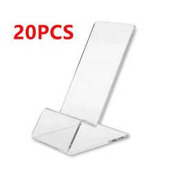 Clear Acrylic Mini Portable Phone Display Stand - Tabletop Mount Holder (20PCS)
