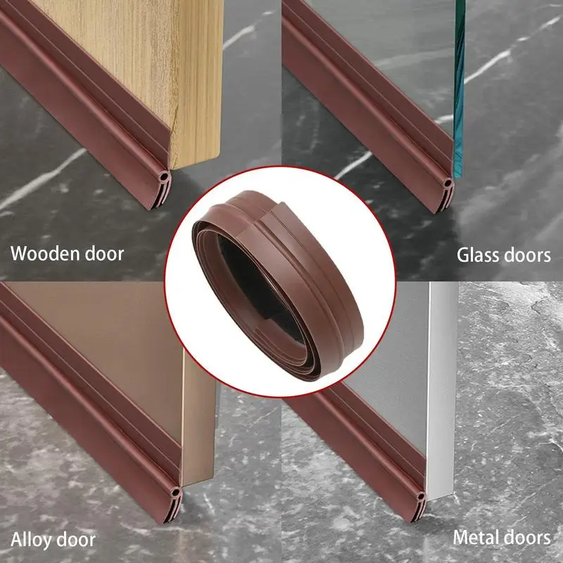 

Door Draft Stopper Strip Windproof Adhesive Seal Strip Reduce Dust Noise Blocker Anti-Collision Rubber Seal Weather Stripping