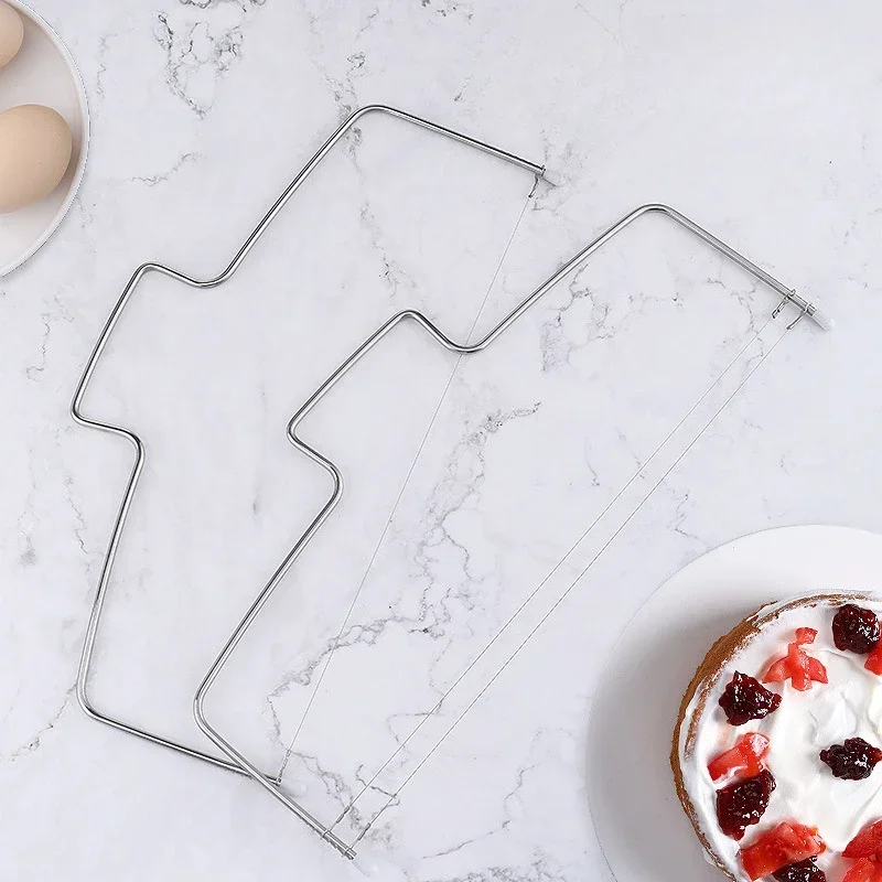 Cake Baking Tools Double Line Cake Cut Slicer Adjustable Stainless Steel