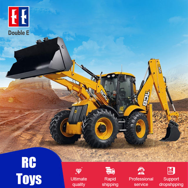 DOUBLE E E589 120 RC Excavator Backhoe Loader Remote Control Car