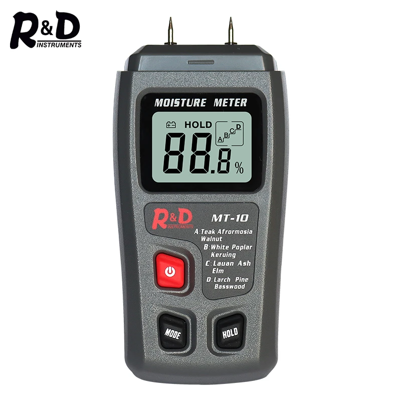 R&d Mt10 Emt01 Wood Moisture Meter Wood Humidity Tester Hygrometer