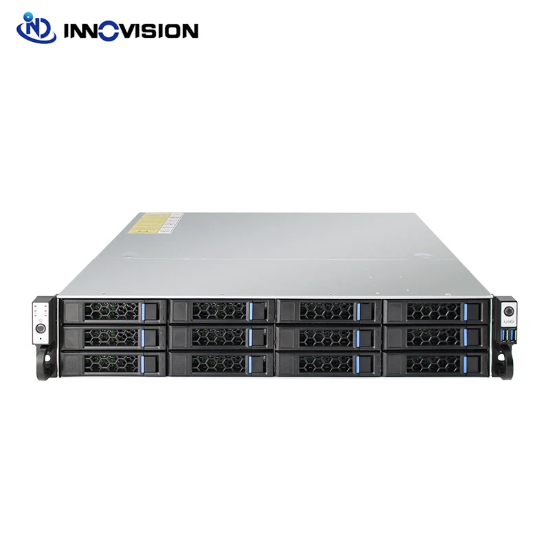 New 19inch 2U 12 HDD 12bays Hotswap Server Case With 12G MINI SAS HD Backplane With 2xSFF8654 NVME and 3xSFF8643 12GB Interface
