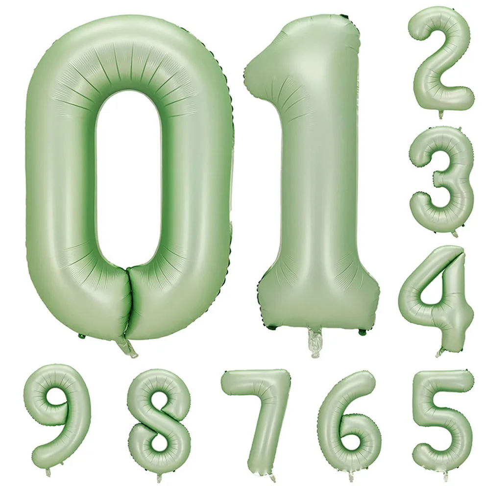 

40Inch Olive Green Number Balloons Digital Aluminum Foil Balloon Air Helium Globos Kids Adult Birthday Party Wedding Decorations
