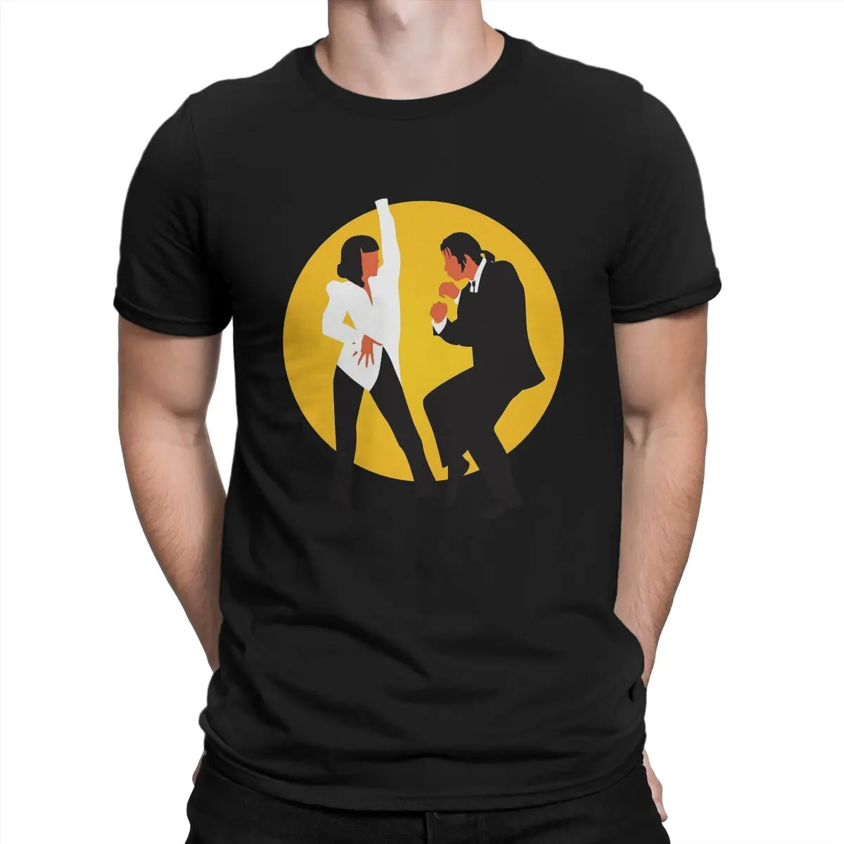 

American Comedy Crime Movies T Shirts Men 100% Cotton Fashion T-Shirts Crew Neck Pulp Fiction Tee Shirt Short Sleeve Tops