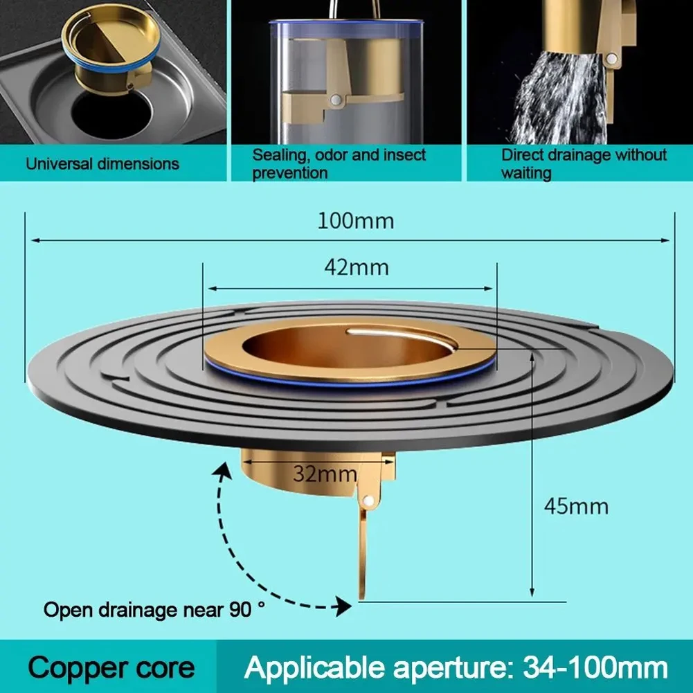 Fast Drainage Floor Drain Sink Strainer Shower Backflow Preventer Filter Plug 1 Pcs Universal Bathroom Accessories shower drain plug shower drain floor drain filter shower sink strainer sink drain strainer floor drain strainer floor drain
