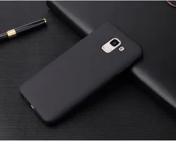 Soft Candy Color Silicone Matte Case - Ultra Slim and Protective for J8 2018 (Black)