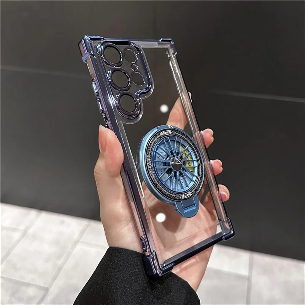 Luxury Gyro Holder Stand Case - Shockproof Clear Back Cover