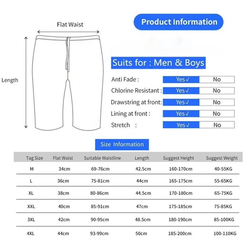 Men Swim Trunks Swimsuit Endurance Athletic Training Quick Dry Racing Swimming Shorts Swimwear Men Swim Jammers