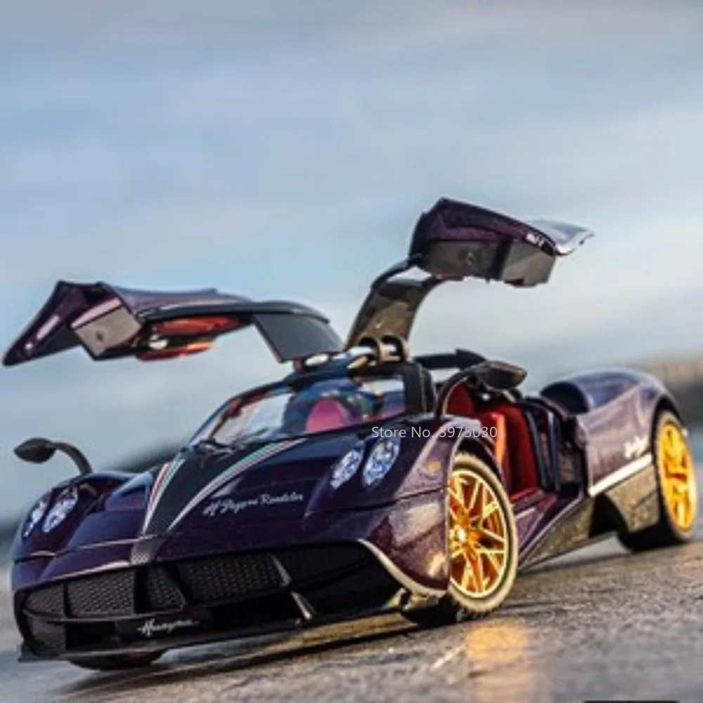 

1/22 Scale Pagani Alloy Racing Car Model Toys Metal Diecast Pull Back Sound And Light With Toy Model Collection Children Gifts