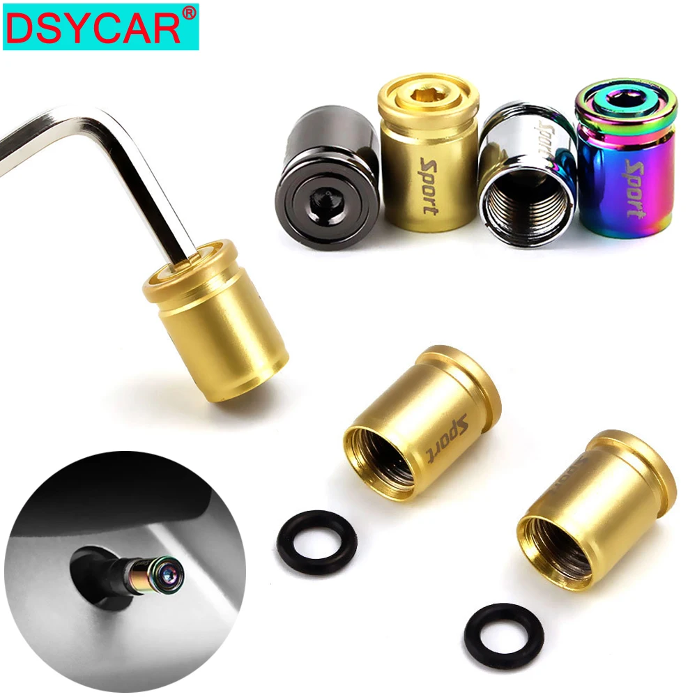 DSYCAR 1ชุด Anti-Theft กีฬายาง Valve หมวกฝุ่นป้องกันฝุ่นหมวกยางวาล์ว Stem Caps สำหรับรถยนต์,จักรยาน Moto ใหม่ 1
