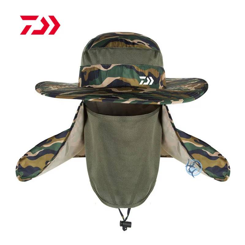 2023 DAIWA Men Fishing Hat Summer Outdoor Sports Unisex Uv Protection Breathable Sunshade