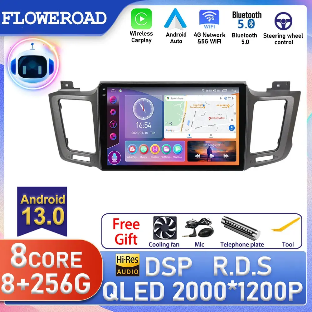 

Android для Toyota RAV4 4 XA40 5 XA50 2012 - 2018 автомобильное радио carplay мультимедийный видеоплеер Навигация стерео GPS No 2din 2 Din