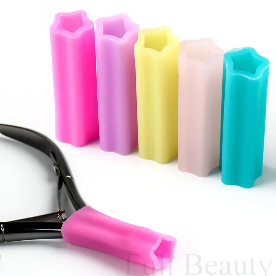 Description Picture 4 of item2/5Pcs Nail Nipper Cover Protective Sleeve For Cuticle Scissors Nail Dead Skin Tweezers Silicone Cap Pedicure Manicure Tools